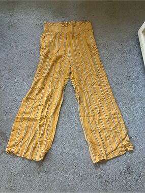 Abercrombie & Fitch Mustard Yellow Striped Skirt